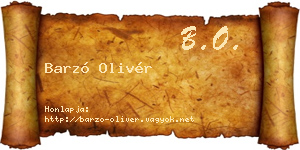 Barzó Olivér névjegykártya